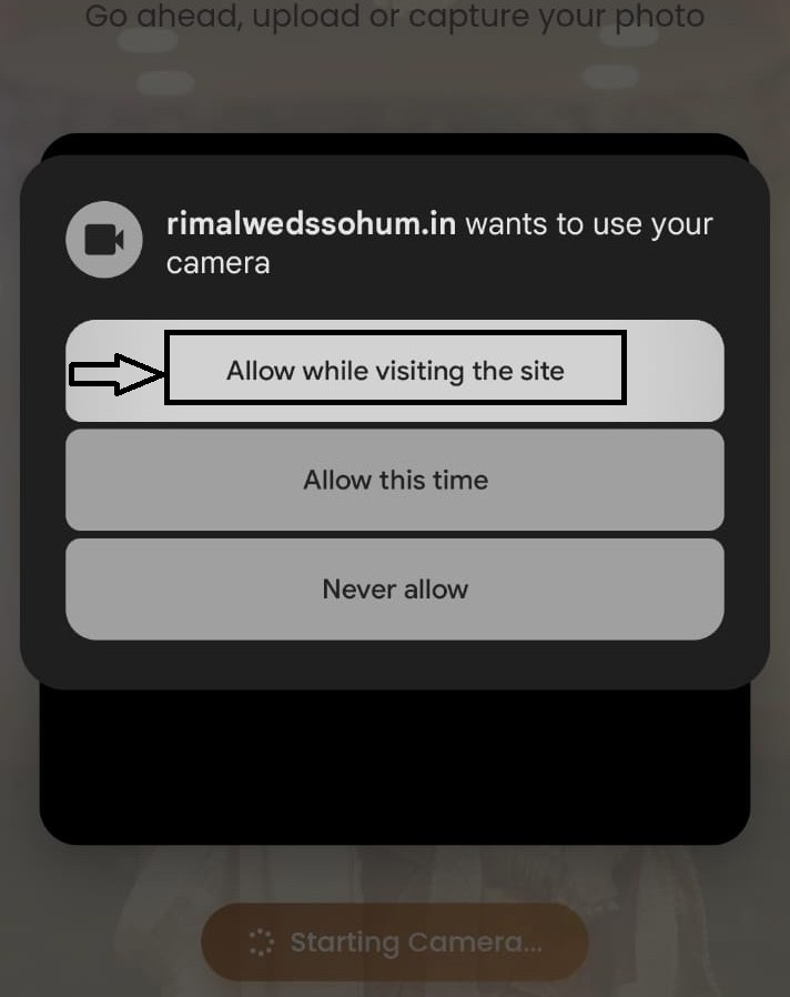 Step 2: Allow Camera Access